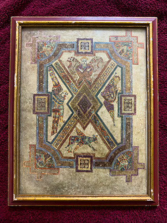 Vintage Framed Art - Book of Kells Tetramorph
