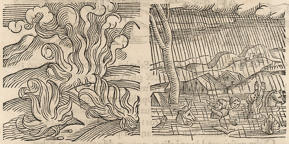 Vintage Woodcut - Fire & Floods