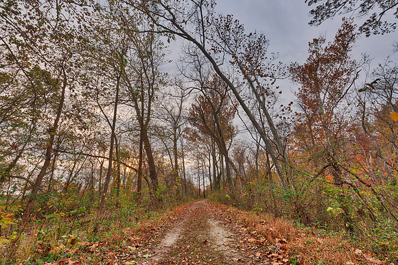 Cloudy Autumn Sunset Trail