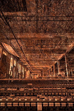 Abandoned Lonaconing Silk Mill - Sepia Grunge
