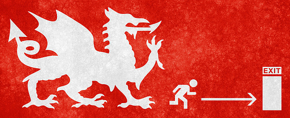 Dragon Escape Grunge Sign