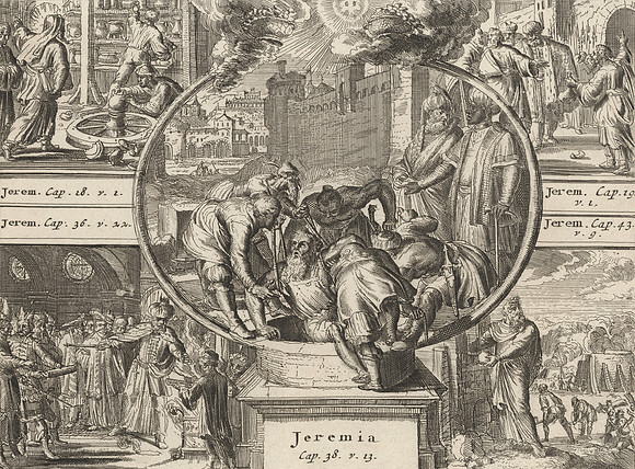 Vintage Engraving - Hooghe Bible Jeremiah 1