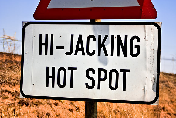 Hi-Jacking Hot Spot Sign