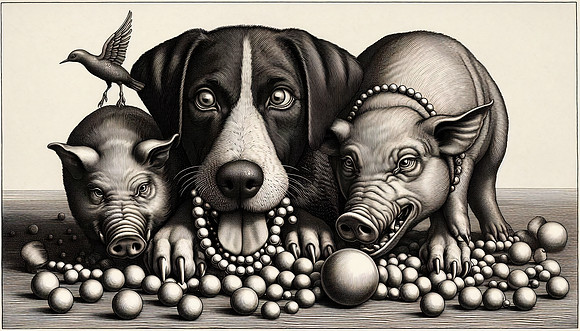 Give not that which is holy unto dogs, neither cast ye your pearls before swine