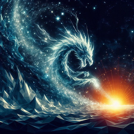 Poly Space Dragon