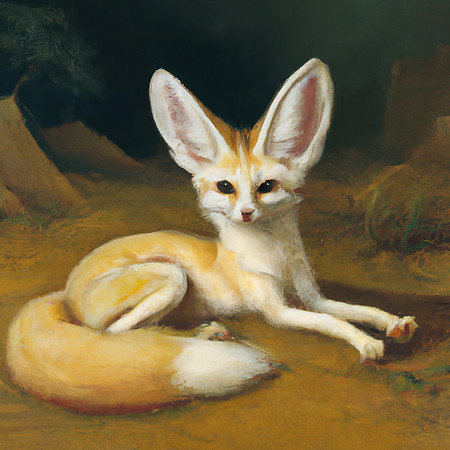 Resting Fennec Fox