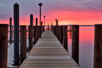 Glowing Dawn Pier - Havre de Grace