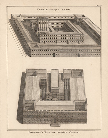 Vintage Image Plate - Solomon's Temple According to Calmet and Elamy
