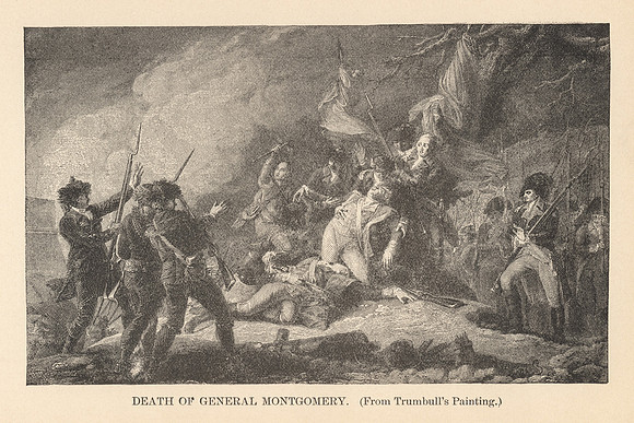 Vintage Image Plate - Death of General Montgomery (From Trumbull's Painting)