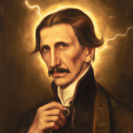 Electric Halo of Nikola Tesla