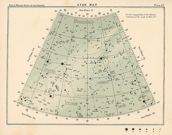 Vintage Star Map (Ball's Plate 53)