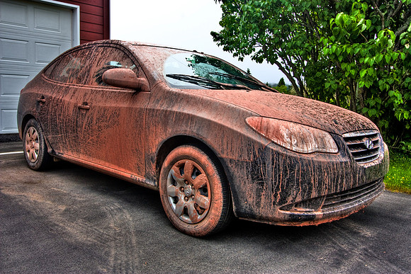 Muddied Car