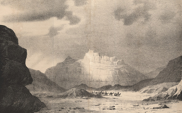 Vintage Image Plate - View of the Prophet Aaron's Tomb at Mount Hor