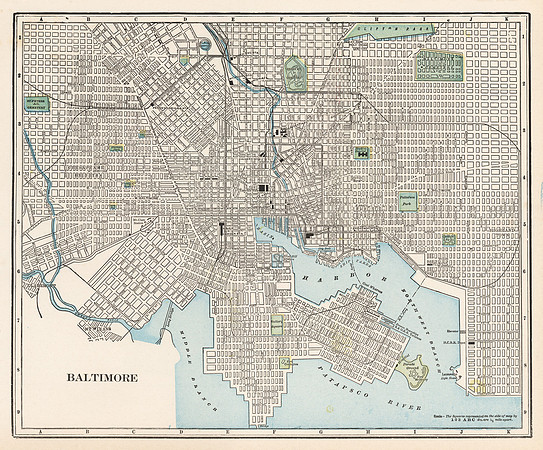 Vintage Map - Baltimore