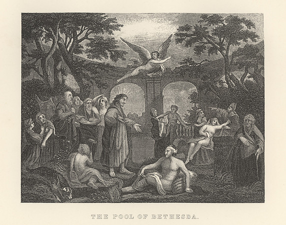 Vintage Image Plate - Pool of Bethesda