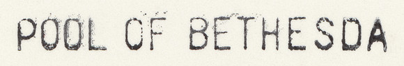 Vintage Stamped Text - Pool of Bethesda