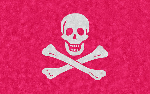 Velvet Flag - Pink Jolly Roger