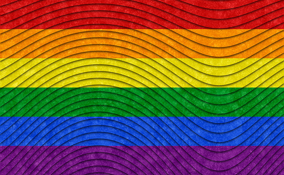 Velvet Wave Flag - LGBT Rainbow